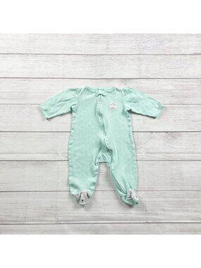 Just One You By Carter's Baby Footed Pajamas Mint Green Long Sleeve 3-6 Months